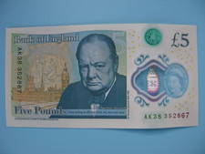 AK38 352867 New £5 Five Pound