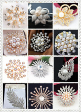  Fashion Brooch Rhinestone Crystal Diamante Wedding Broach Pin With Gift Bag UK