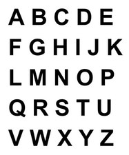 15cm / 6 Inch Self Adhesive Vinyl Sticker Alphabet A-Z 26 Letters - 25 Colours