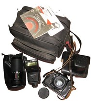 Camera Set - Zenit 12XP & Helios 44M-4, Hanimex 80-200mm &TZ-1 Flash *READ DESC*