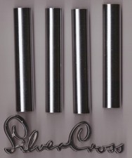 4x Silver Cross Balmoral Marlborough Coach Built Pram Body Rod Chrome Spacers