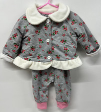 Job Lot of 3 Baby Girls 2 piece Jacket and All In One Romper Sleeper Suit 1 year