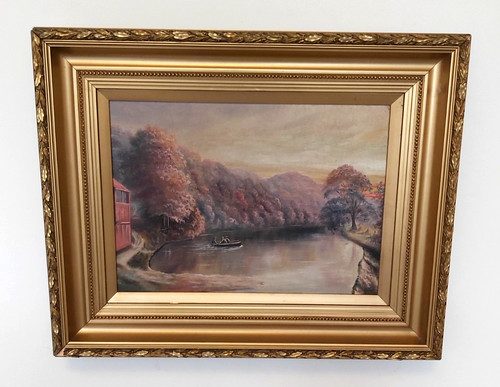 Early vintage oil - vintage,