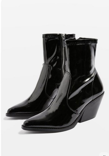 Topshop black patent leather - black,