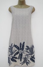 NEXT IVORY NAVY PRINT LINEN