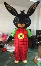 Black rabbit Mascot Costume Cosplay Party Dress Clothing Halloween Adults