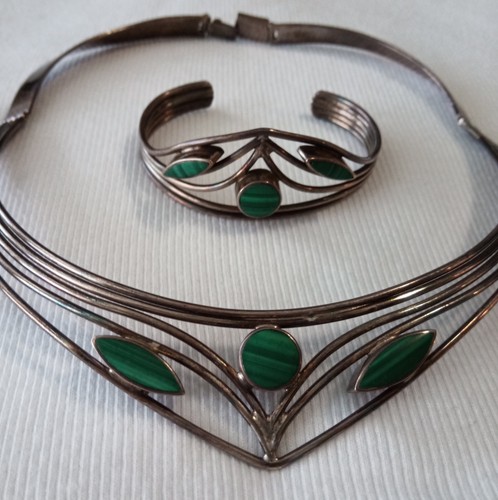 Vintage artisan silver hinged - silver,