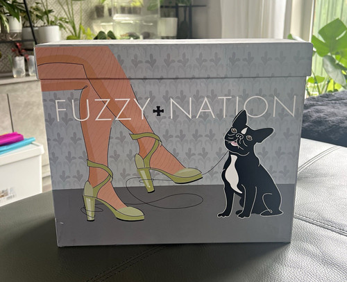 Fuzzy nation dog shaped - nation, floral