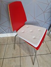 8 Red Wood And Chrome dining