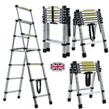 Aluminium Telescopic Folding Step Ladder 4+5 5+6 6+7 Steps Multi-Purpose Ladders
