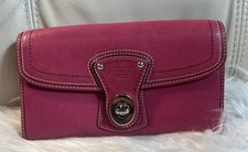 Pink Wallet Coach Y2K 65TH ANNIVERSARY LEATHER Turn-lock Rare!