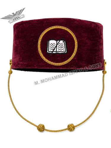 Masonic fez hat burgundy - fez,
