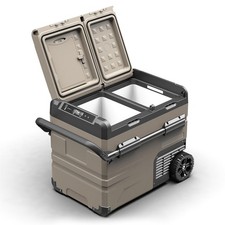 ALPICOOL COMPRESSOR FRIDGE FREEZER 48L 12V 230V DUAL ZONE CAMPING VAN COOLBOX