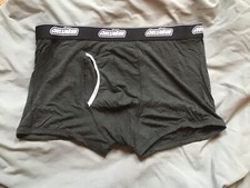 NEW STYLE SEXY AUSSIEBUM ESSENTIAL BAMBOO HIPSTER TRUNKS DARK GREY MARLE LARGE