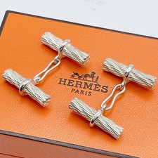 HERMES Cufflinks Silver