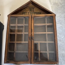 Vintage Wood Curio Cabinet