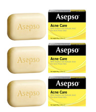 Asepso SULPHUR Plus Salicyclic Acid for Acne Prone Skin (Bar Soap)-PACK OF 3