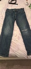 Mens Ripped Blue Jeans W32 L32