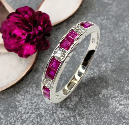 Ruby diamond eternity - ruby,