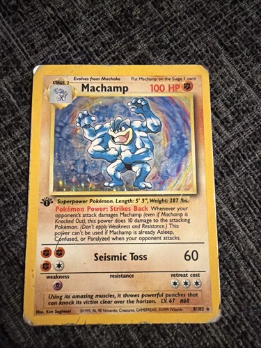 Pokémon tcg machamp holo - machamp, 1st