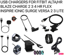 Fitbit Alta/Alta HR Blaze Charge 2 3 4 Versa Ionic Inspire HR USB Charger Cable