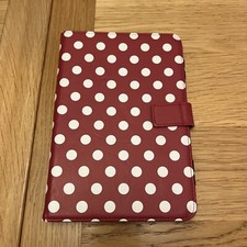 Red + Cream Spots Faux Leather KOBO / E-Reader / Tablet Case