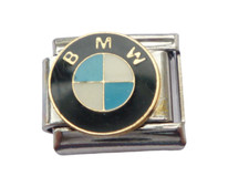 BMW CAR BADGE ITALIAN CHARM FITS ALL CLASSIC DESIGNER LINK BRACELETS S2