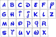 Alphabet Letter Stencils set