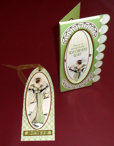 Happy birthday card bookmark - &,