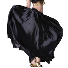 Satin Skirt Belly Dance Dancing Costume Tribal Dancer Yoga Satin Long Skirt Wear