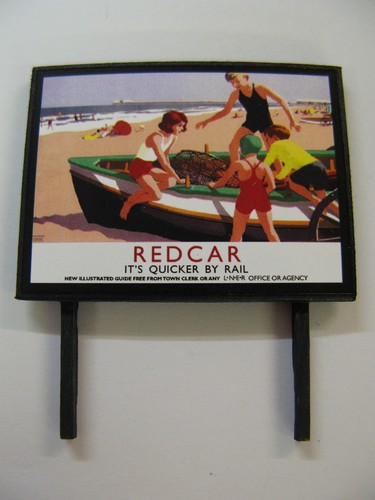 Redcar model railway billboard - railway,
