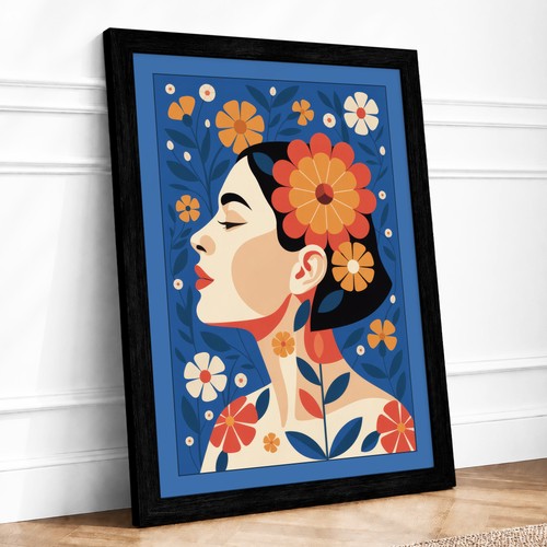 Portrait with floral crown art - portrait,