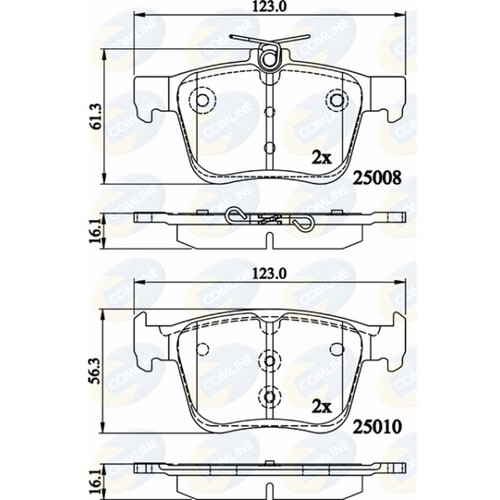 Brake pads set for golf - for,