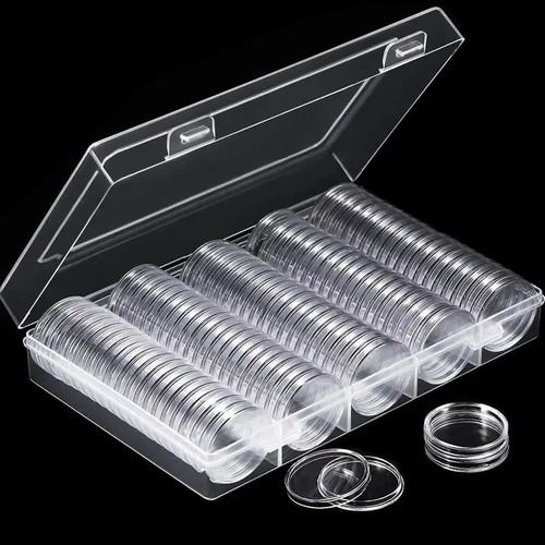 100pcs clear coin capsule - clear,