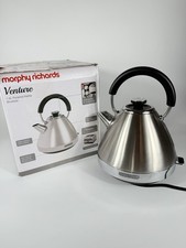 Morphy Richards Venture Pyramid Kettle - Brushed Stainless Steel - 1.5L - Rapid