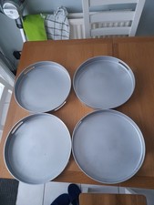 4 Silver Melamine Serving