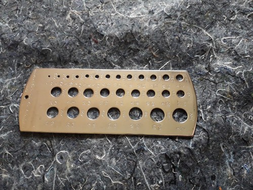 Imperial drill gauge to - drill, 1/16"