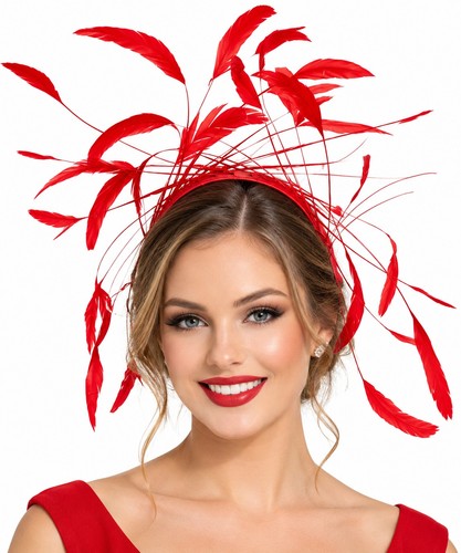 Red colourful feather - red,