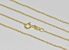 18CT YELLOW GOLD & SILVER BELCHER CHAIN / NECKLACE ~ 14" 16" 18" 20" 22" 24"