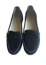 Ladies Moshulu Petrel Suede Penny Loafers Slip On Navy Blue Women’s 42EU