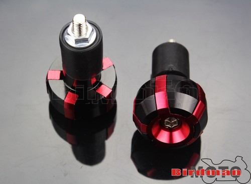 Red bar end - 7/8", sliders