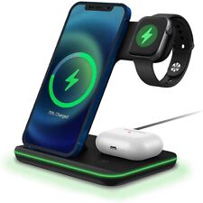 3In1 Wireless Charger Dock Charging Stand For Apple Watch 11 iPhone 17 Pro 16 15