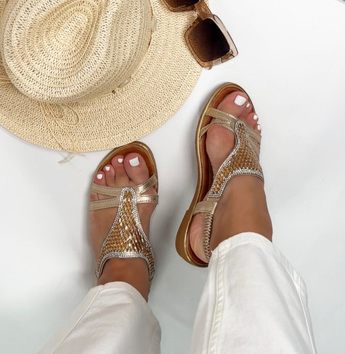 Womens slingback flat - flat, sandals