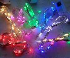 1x DOLLS HOUSE MINIATURE: Colour Choice 'Flashing Fairy Lights' 3 Settings 20led