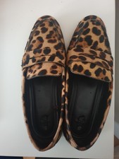 Zara Leopard Print Loafers