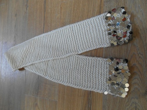 Ladies cream knitted - ladies, scarf