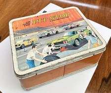 Pit Stop Lunchbox 1968 Vintage Ohio Art Car Carry Case Race Track Redline Era 