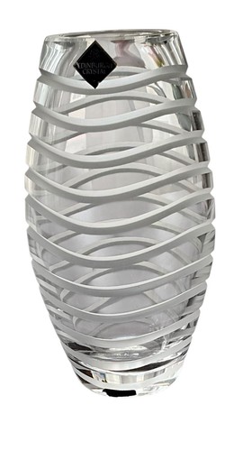 Edinburgh crystal ridged vase - edinburgh,