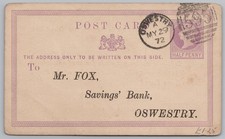 OSWESTRY Savings Bank, Early