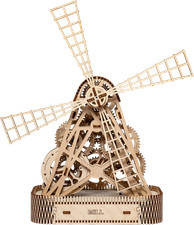 Wooden City® Wind Mill, 3D Wood Model, Wood Puzzle, Functional Kit